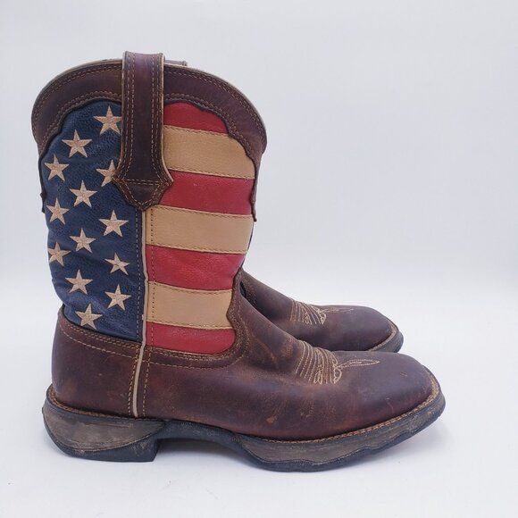 Durango Women's Lady Rebel Patriotic 10" Square Toe Western Flag Boot Size 11 - Picture 5 of 10